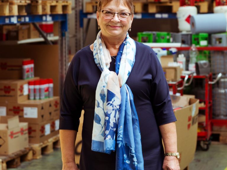 Maria Szécsi, Finance Director of Würth Hungary is glad about the cooperation between Würth an EOS.